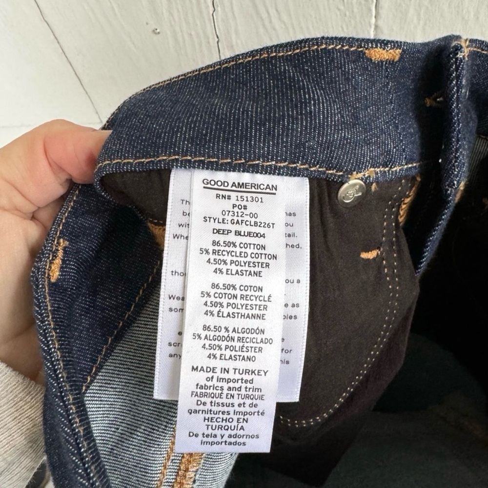 Good American x Calik Denim Always Fits Classic Bootcut Jeans size 6-12 - Picture 4 of 5